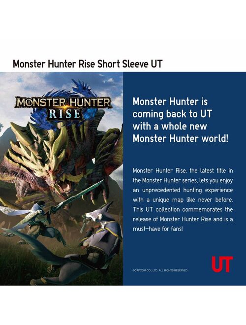 Uniqlo KIDS MONSTER HUNTER RISE UT (SHORT-SLEEVE GRAPHIC T-SHIRT)