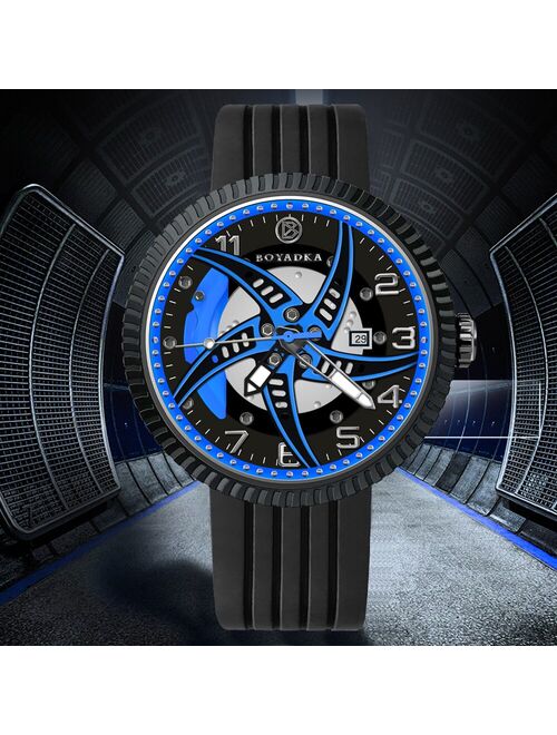 BOYADKA 2021 Men's Rim Hub Watch Car Wheel  Watches Sport Waterproof Custom Design Creative Quartz Wrist Watch Relogio Masculino