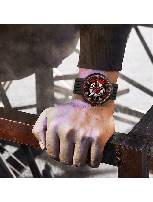 BOYADKA 2021 Men's Rim Hub Watch Car Wheel  Watches Sport Waterproof Custom Design Creative Quartz Wrist Watch Relogio Masculino