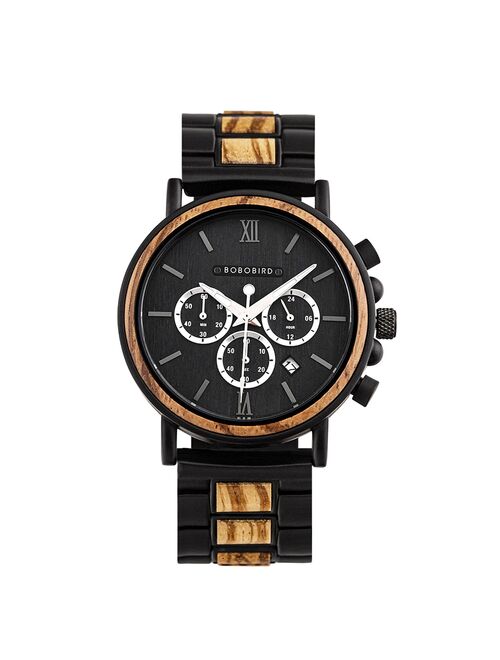 reloj hombre BOBO BIRD Men Watch Wood Watches Women Timepieces Chronograph Military Quartz Wristwatches relogio masculino OEM