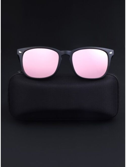 Shein Men Square Frame Polarized Sunglasses