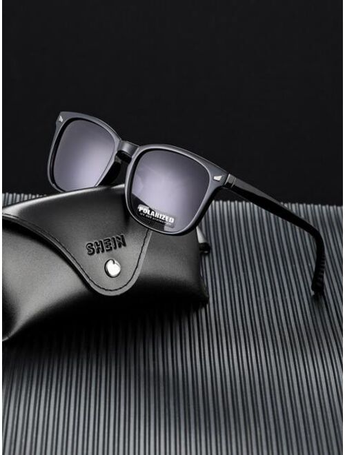 Shein Men Square Frame Polarized Sunglasses