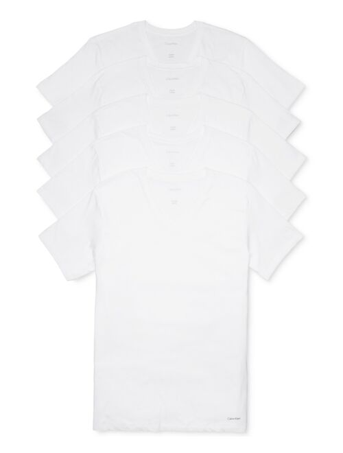 Calvin Klein Men's 5-Pk. Cotton Classics V-Neck Undershirts, Created for Macy's