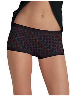 Women's Classic Microfiber and Lace Boyshorts