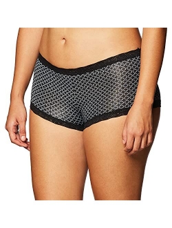 Women's Classic Microfiber and Lace Boyshorts