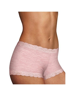 Microfiber and Lace Boyshort