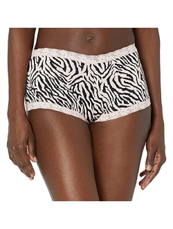 Women's Dream Cotton with Lace Boy Short