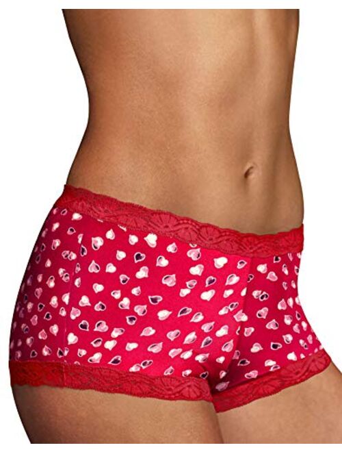 Maidenform Women's Dream- Cotton with Lace Boy Short