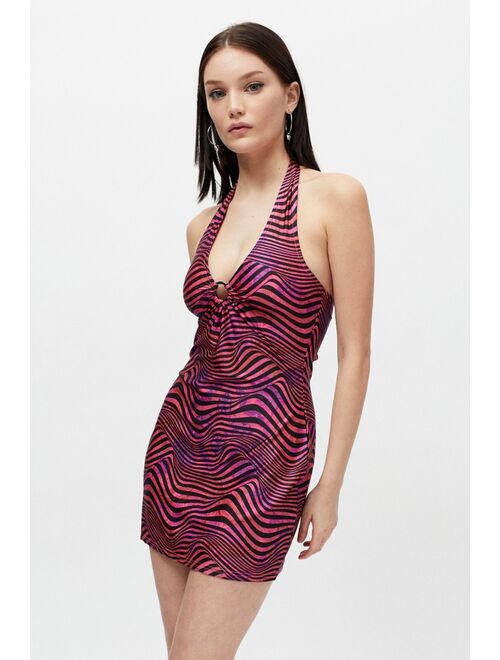 Urban outfitters UO Stef O-Ring Halter Mini Dress