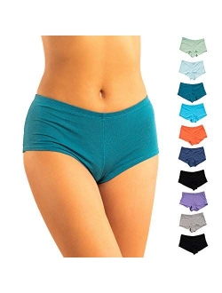 Alyce Intimates Womens Cotton Boyshort Panty, Pack of 10