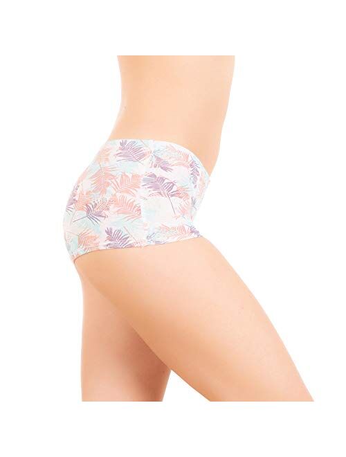 Alyce Intimates Womens Cotton Boyshort Panty, Pack of 10