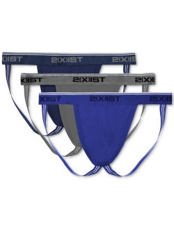 2(x)ist Men's Cotton Stretch Jock Strap 3-Pack