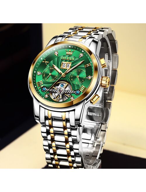 Automatic Men's Watches Top brand luxury men watch Green mechanical wristwatch men waterproof reloj hombre 9910