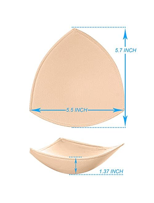 Bra Pads Inserts,URSMART Bra Cups Inserts,Removable Breathable Push up Bra Inserts for Sports Bra or Bikini Tops