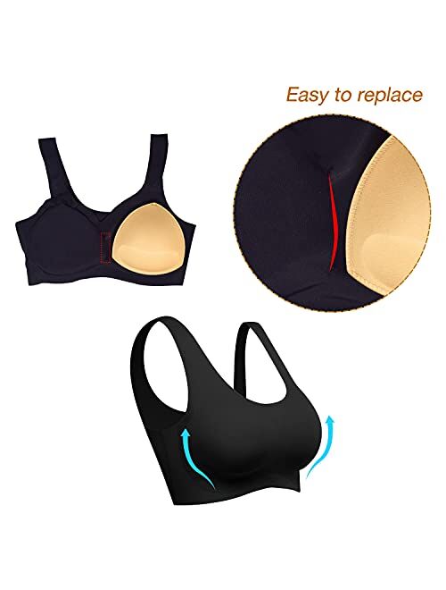 Bra Pads Inserts,URSMART Bra Cups Inserts,Removable Breathable Push up Bra Inserts for Sports Bra or Bikini Tops