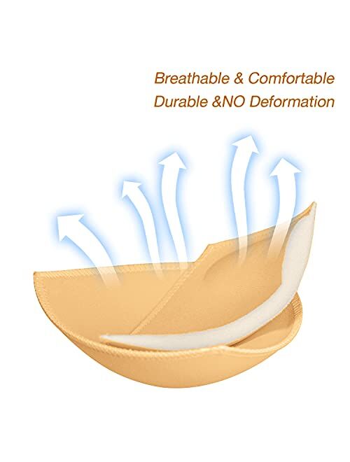 Bra Pads Inserts,URSMART Bra Cups Inserts,Removable Breathable Push up Bra Inserts for Sports Bra or Bikini Tops