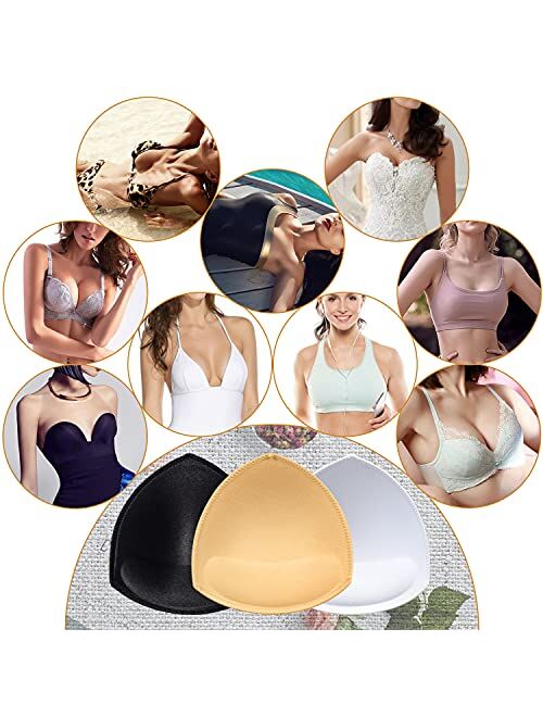 Bra Pads Inserts,URSMART Bra Cups Inserts,Removable Breathable Push up Bra Inserts for Sports Bra or Bikini Tops