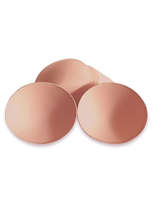 WMugthome 3 Pairs Sew Bra Pad Insert with A/B/C/D/E CUP Size for Women Sports Bra Yoga Bra Bikini Top