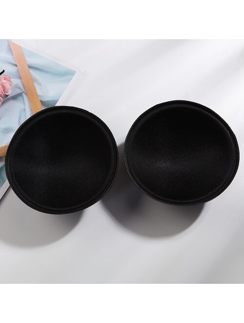 1Pair Round Soft Bra Inserts Pads Removable Sponge Bra Pads for Women Breast Push Up Enhancer Bra Pad Cups Insert Bra Bikini