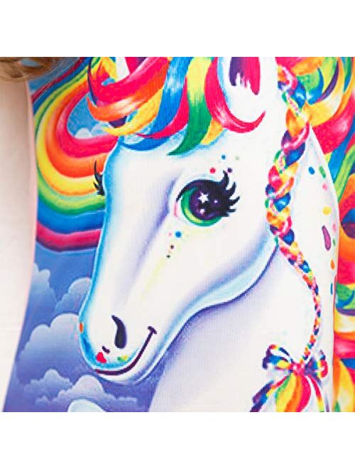 Nidoul Kid Girls Nightgown Night Dress Unicorn Rainbow Princess Pajamas Sleepwear Nightie