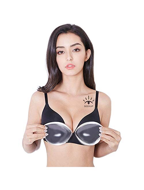 1 Pair Silicone Bra Inserts Pads Push up Sticky Bra Cups Swimsuit for  Sports L