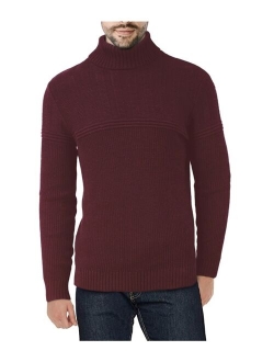 X-Ray Men's Ribbed Pattern Turtleneck Sweater