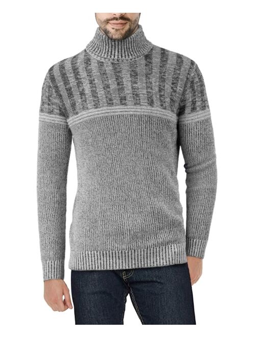 X-Ray Men's Ribbed Pattern Turtleneck Sweater