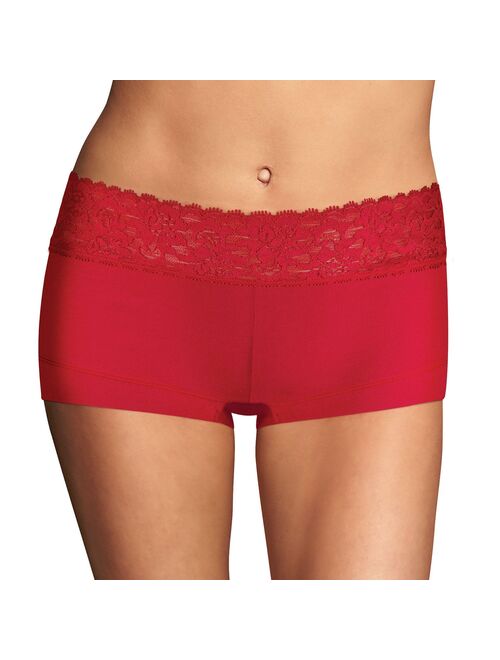 Women's Maidenform® Cotton Dream Lace-Trim Boyshorts 40859