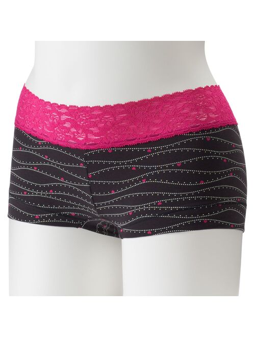 Women's Maidenform® Cotton Dream Lace-Trim Boyshorts 40859