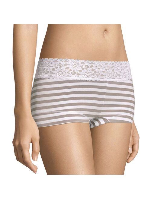 Women's Maidenform® Cotton Dream Lace-Trim Boyshorts 40859