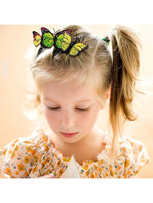 36 Pieces Butterfly Hair Clips Colorful Butterfly Barrettes 3D Valentine's Day Butterfly Hair Clips for Women Party Favors (Blue, Pink, Purple, Yellow, Green, Red)