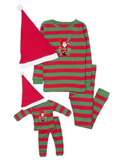 Leveret Kids & Toddler Pajamas Matching Doll & Girls Pajamas 100% Cotton Christmas Pjs Set (2-14 Years) Fits American Girl