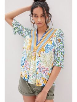 Bl-nk Stephanie Embroidered Top