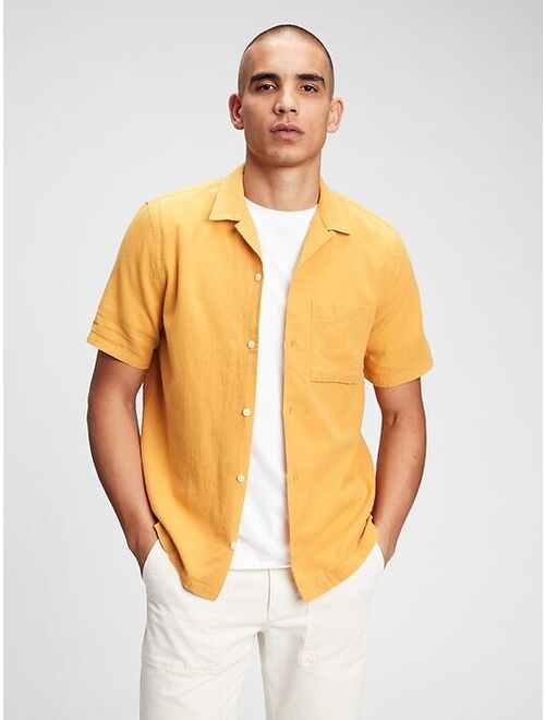 GAP Linen-Cotton Button-Front Shirt