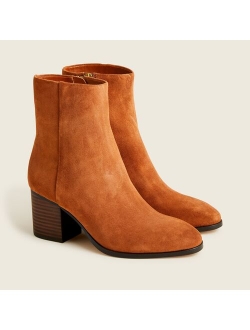 New Sadie stacked-heel boots in suede