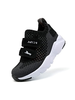 JMFCHI FASHION Boys Running Shoes Kids Sneakers Girls Athletic Tennis Shoe Breathable Lightweight Slip on Sports Knit Sock Sneaker