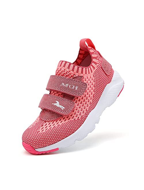 JMFCHI FASHION Boys Running Shoes Kids Sneakers Girls Athletic Tennis Shoe Breathable Lightweight Slip on Sports Knit Sock Sneaker