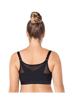 Front Closure Full Coverage Bra for Women with Criss Cross Back Support