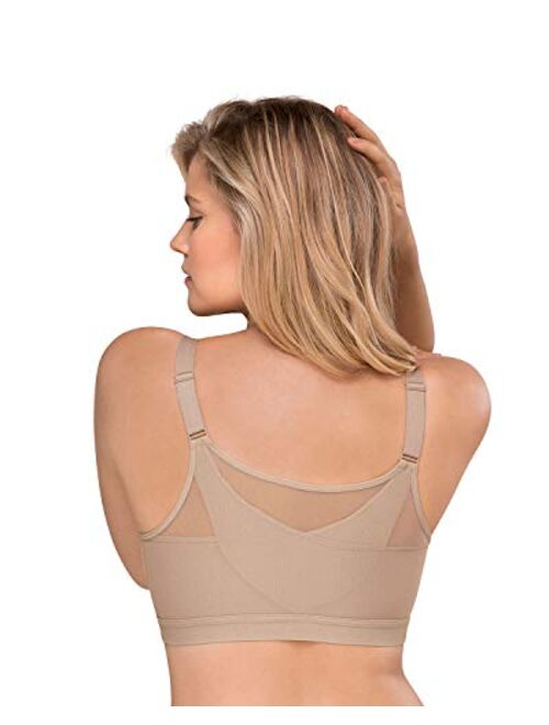 Front Closure Full Coverage Back Support Posture Corrector Bra for Women