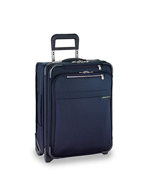 Briggs & Riley Baseline-Softside CX Expandable Medium Checked Upright Luggage, Black, 25-Inch