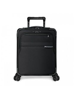 Baseline-Softside CX Expandable Medium Checked Spinner Luggage, Black, 25-Inch