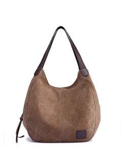 Crossbody Bags for Women Canvas Tote Purses Lady Handbags Shoulder Cloth Purse (Color : Coffee)