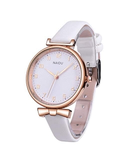 Ladies Watch Watches for Women Minimalist Quartz Analog Leather Strap Watch Easy Reader Casual Dress Fashion Creative Wristwatch for Womens Girls Lady