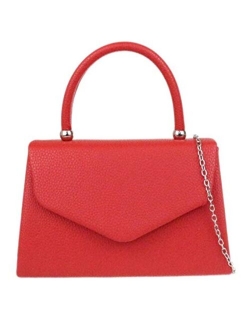 Girly Handbags Womens Plain Handle Clutch Bag