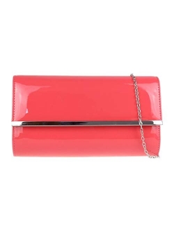 Girly Handbags Glossy Frame Clutch Bag