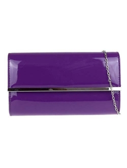 Girly Handbags Glossy Frame Clutch Bag