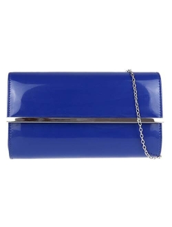 Girly Handbags Glossy Frame Clutch Bag