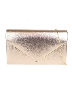 Girly Handbags Metallic Frame Clutch Bag