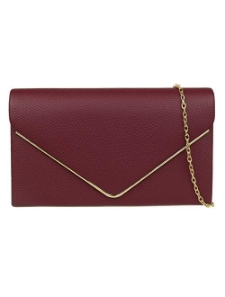 Girly Handbags Metallic Frame Clutch Bag