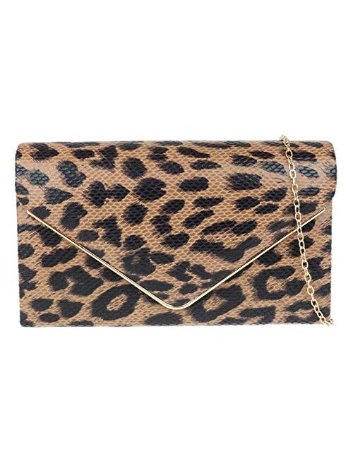 Girly Handbags Metallic Frame Clutch Bag